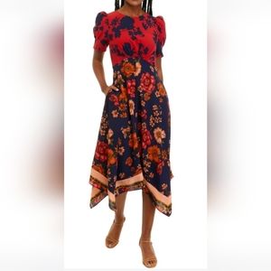 LOVELY Vince Camuto empire waist maxi dress, sz 4, NWT with POCKETS!